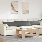 Cuscini da Divano 2 pz-Set di 2 Cuscini per Sofa Grigio scuro 200 x 40 cm Tessuto 816370