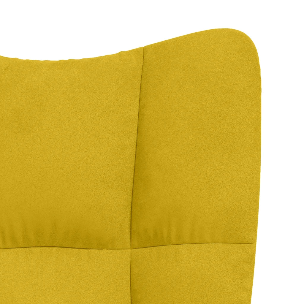 Poltrona Relax | Sedia Relax Giallo Senape in Velluto