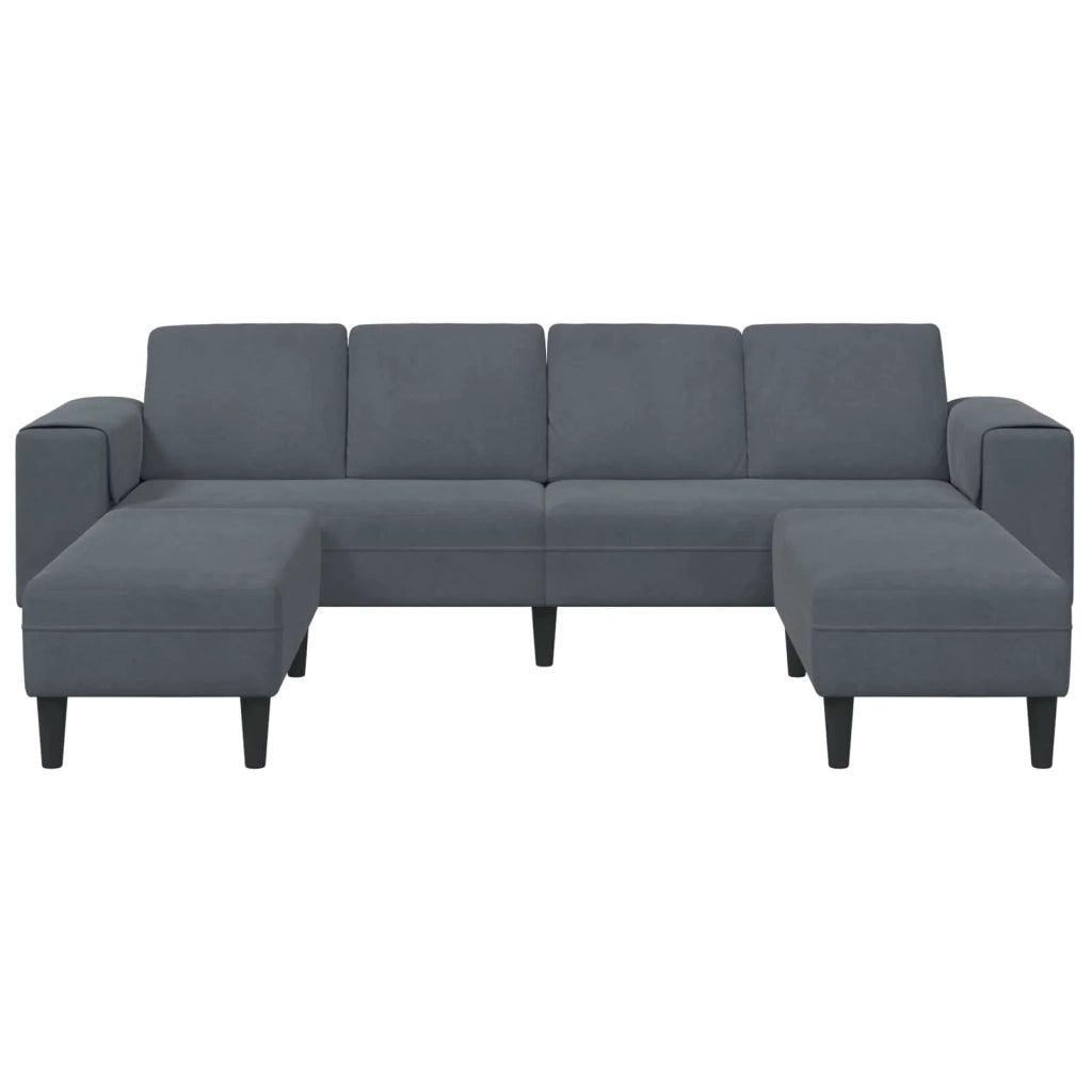 Divano per Soggiorno 3 pcs Grigio scuro 250 x 188 x 76 cm 3335123