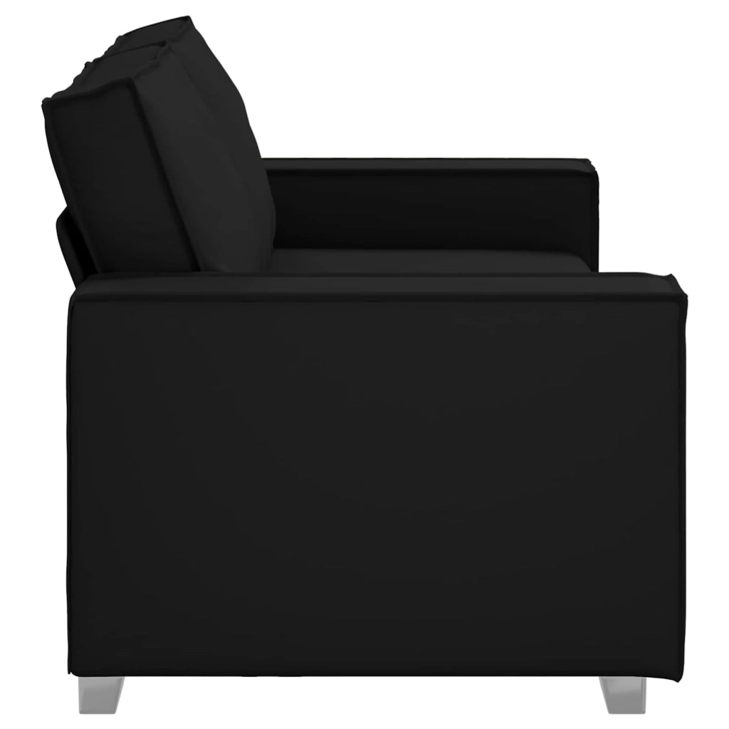 Divano a due posti Nero 180 cm Pelle Sintetica 4105056