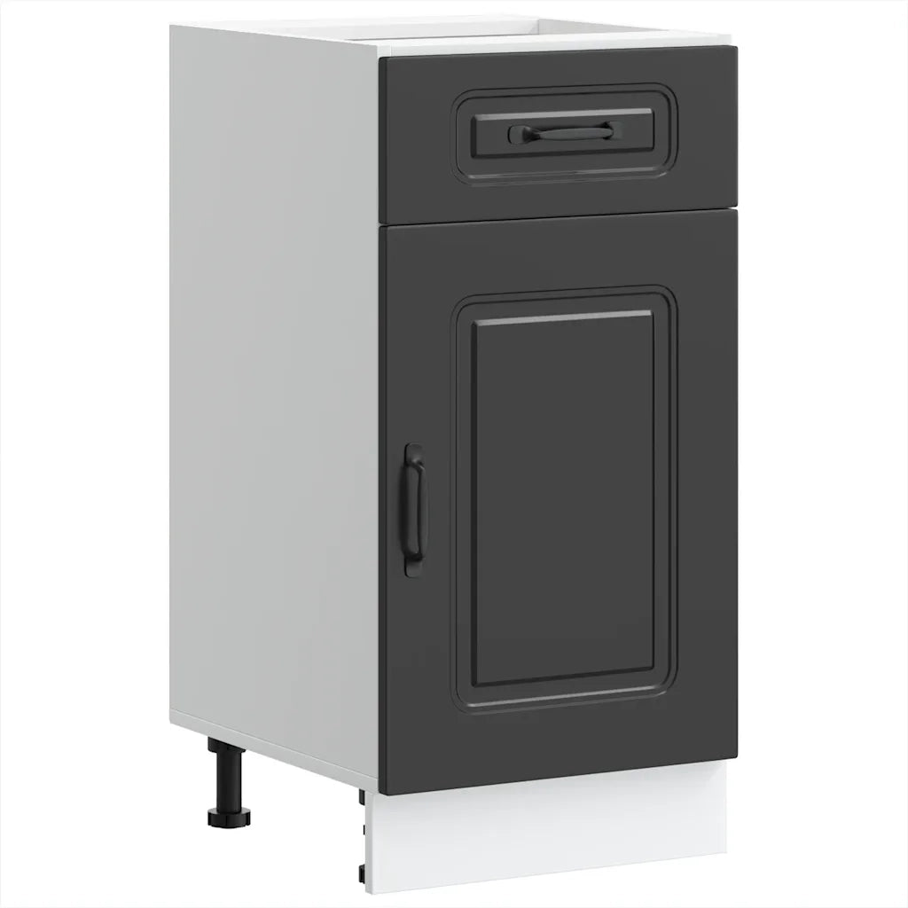 Base da Cucina Kalmar Nero in Legno Multistrato 853468