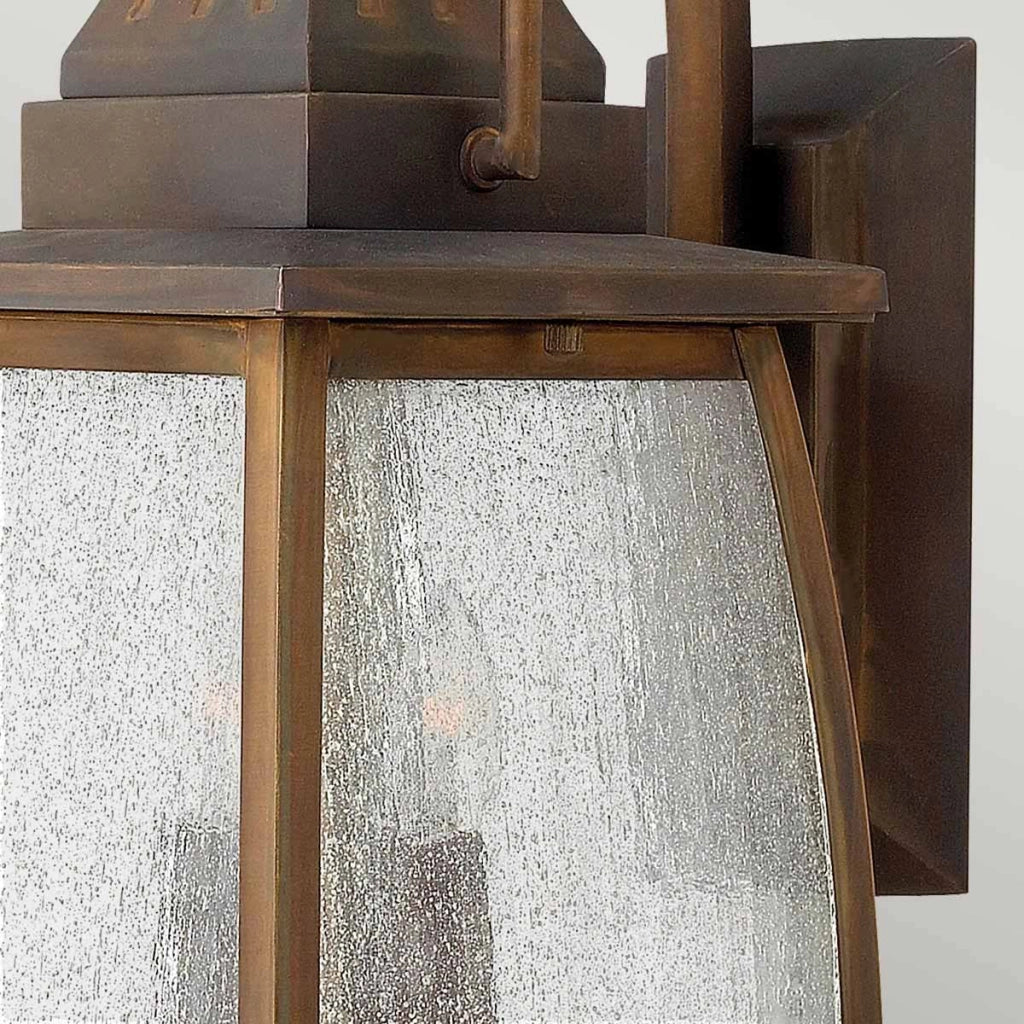 Applique esterna Montauk ottone brunito 2xE14 Hinkley