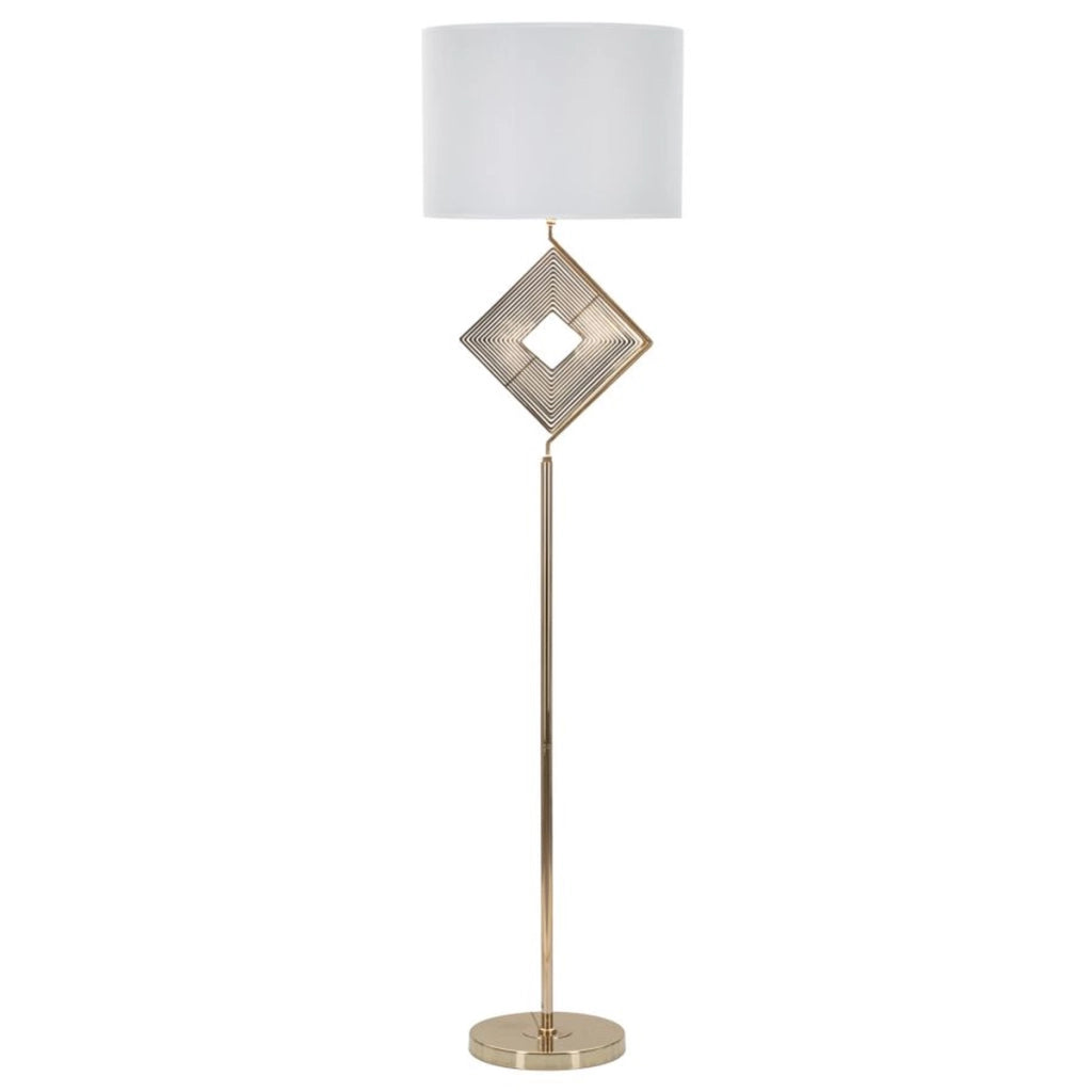 Lampada da Terra VKH196, Bianco, Metallo, 40x40x161 cm