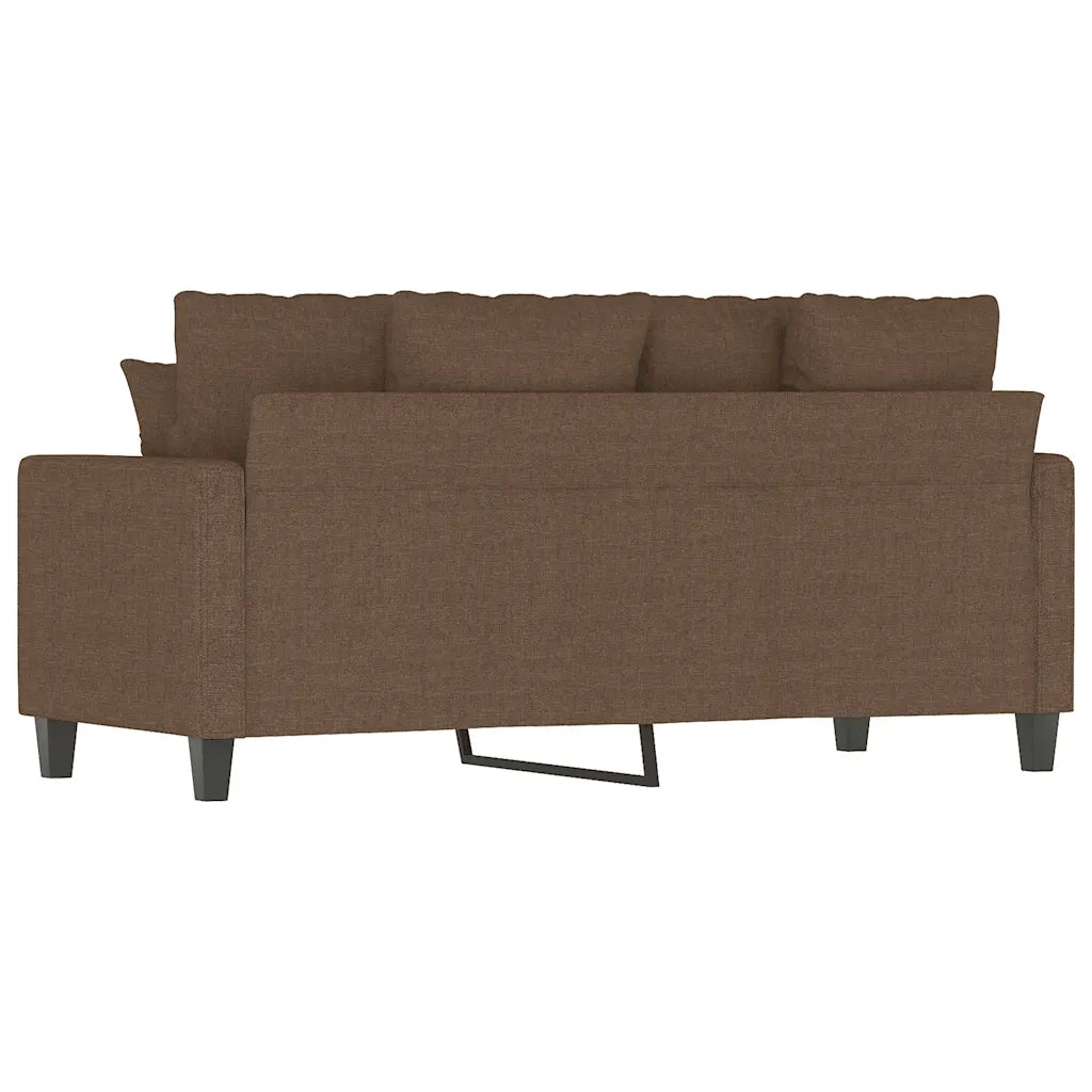 Divano a 2 Posti Marrone 140 cm in Tessuto 359270