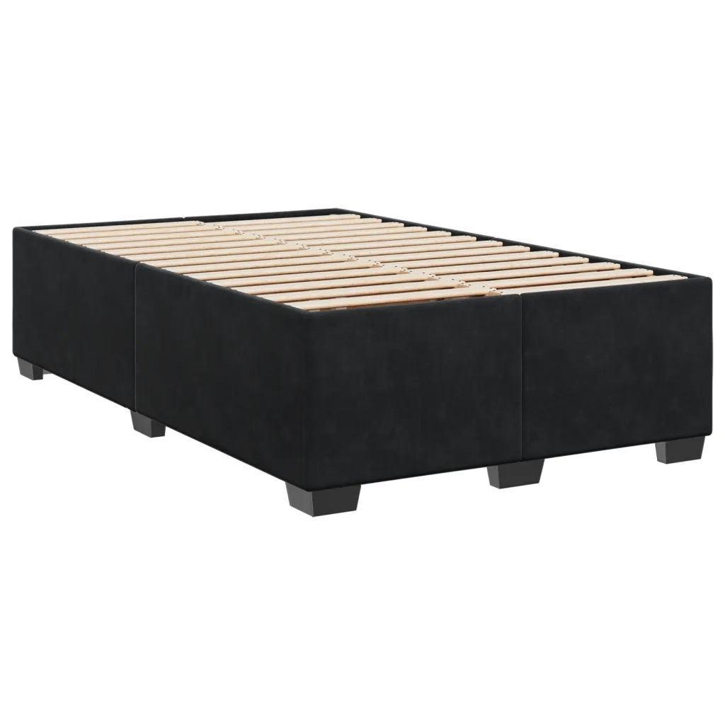 Giroletto senza Materasso Nero 120x190 cm Velluto 3284621