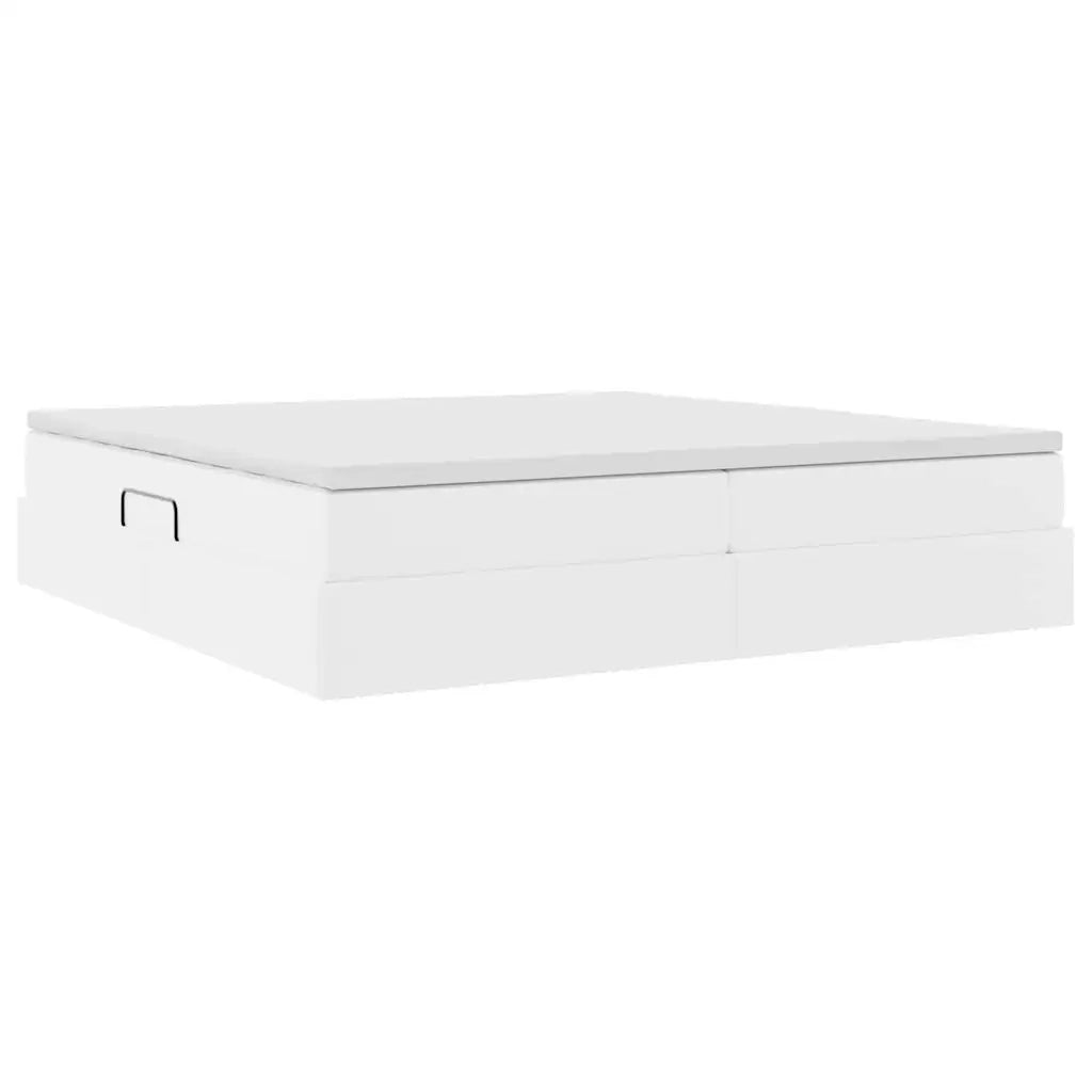 Letto con contenitore e materasso Bianco 200 x 200 cm 3370179