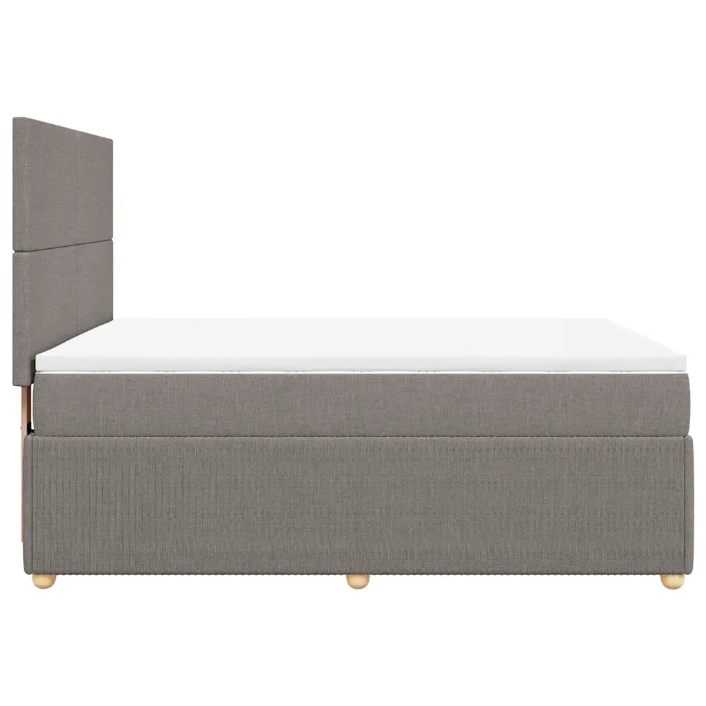 Giroletto a Molle con Materasso Tortora 140x190 cm in Tessuto 3292048