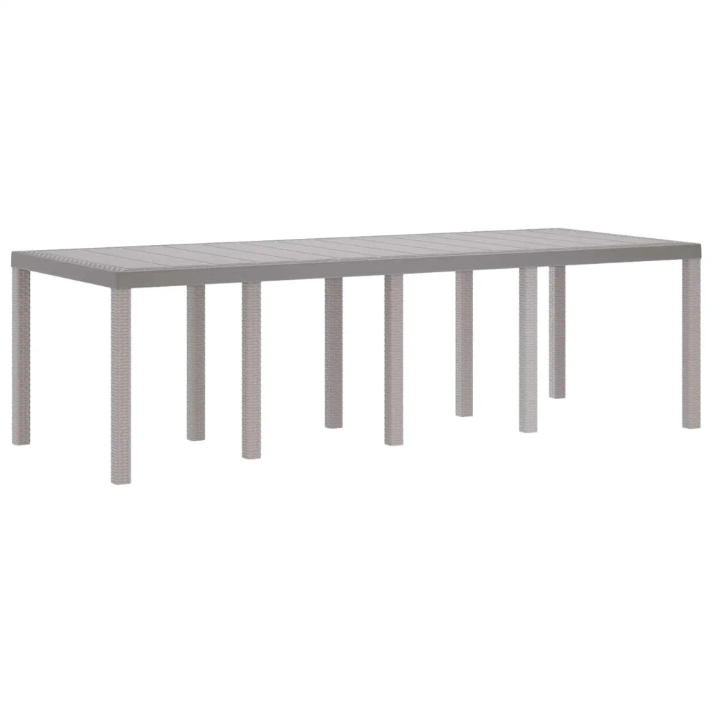 Set da Pranzo per Giardino 11 pcs Grigio chiaro Polipropilene 3378607