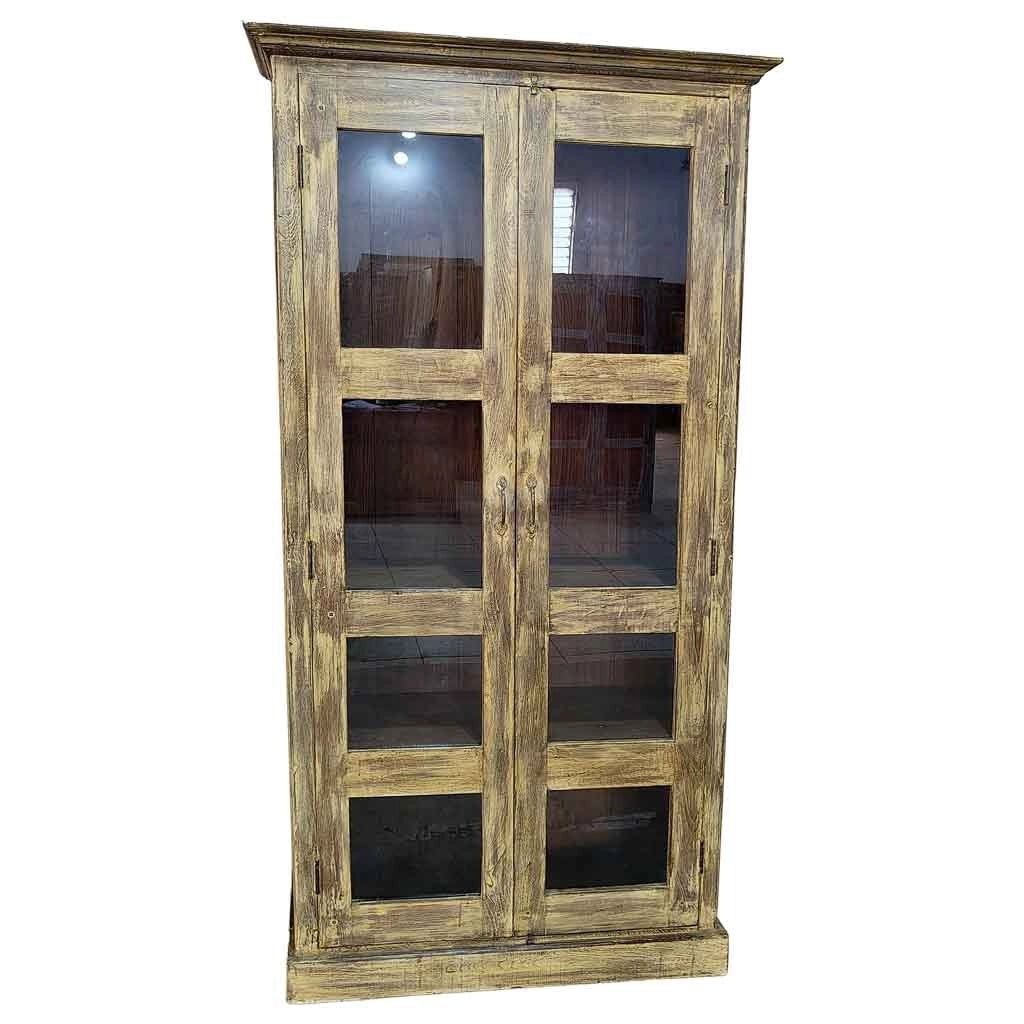 Vetrina artigianale in legno 100-110x40-45x170-180h cm