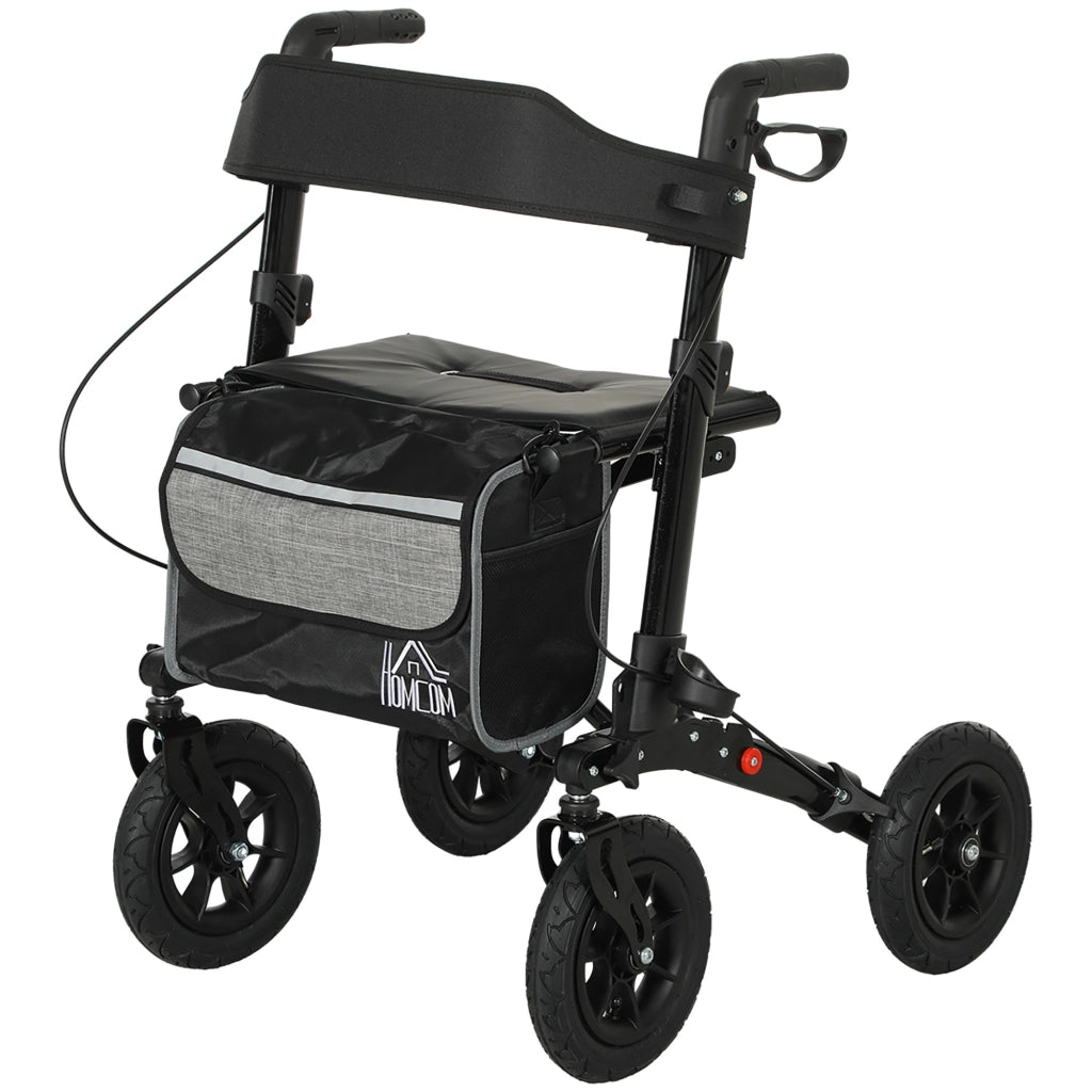 Rollator pieghevole con sedile imbottito ¨C Minimal ¨C nero 69x64x98,5cm