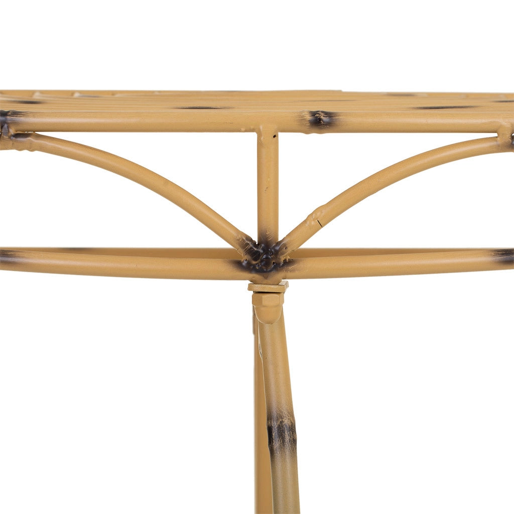Mobile da ingresso in ferro battuto giallo 75x37x75h
