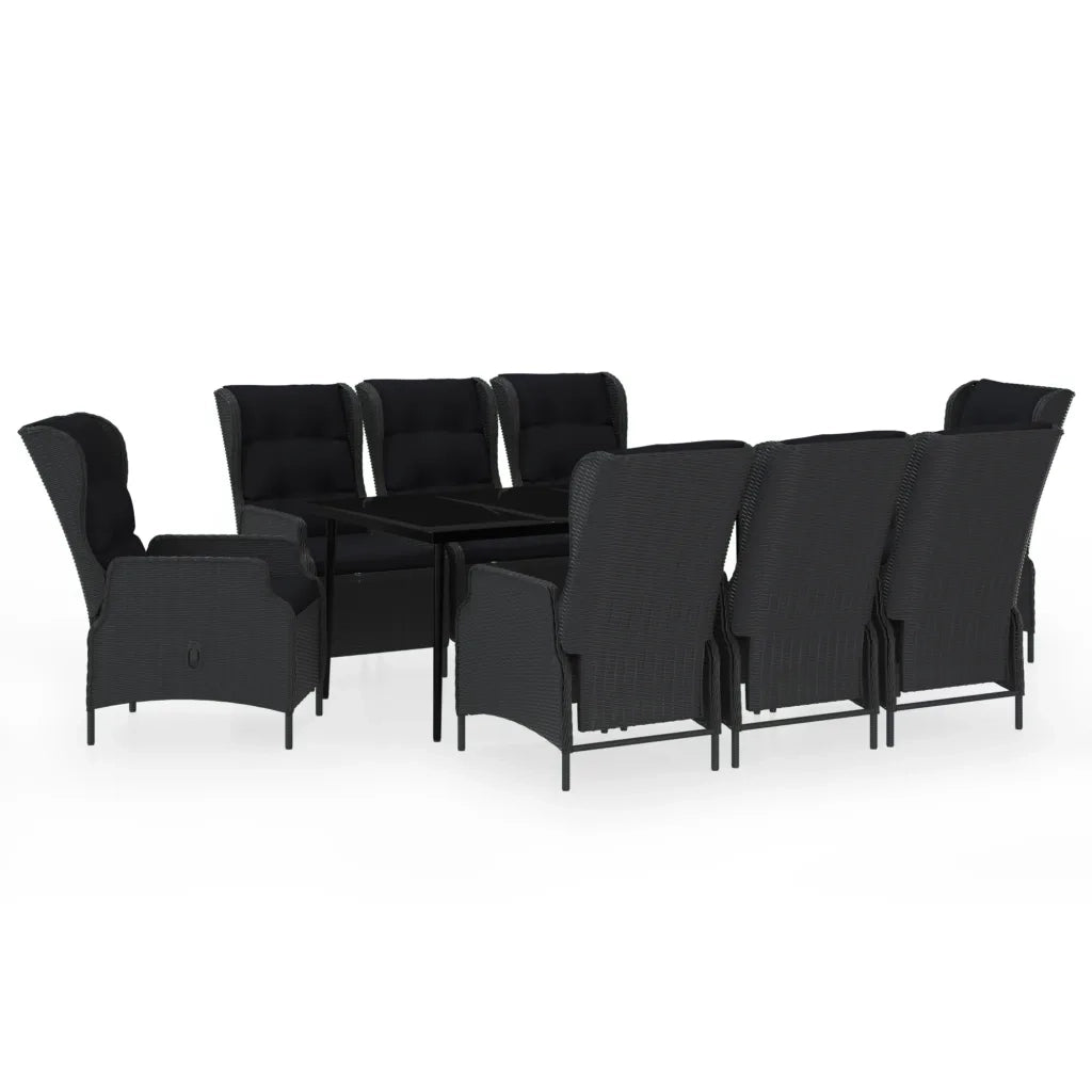 Set Mobili da Pranzo per Giardino 9 pz Grigio Scuro 3099660