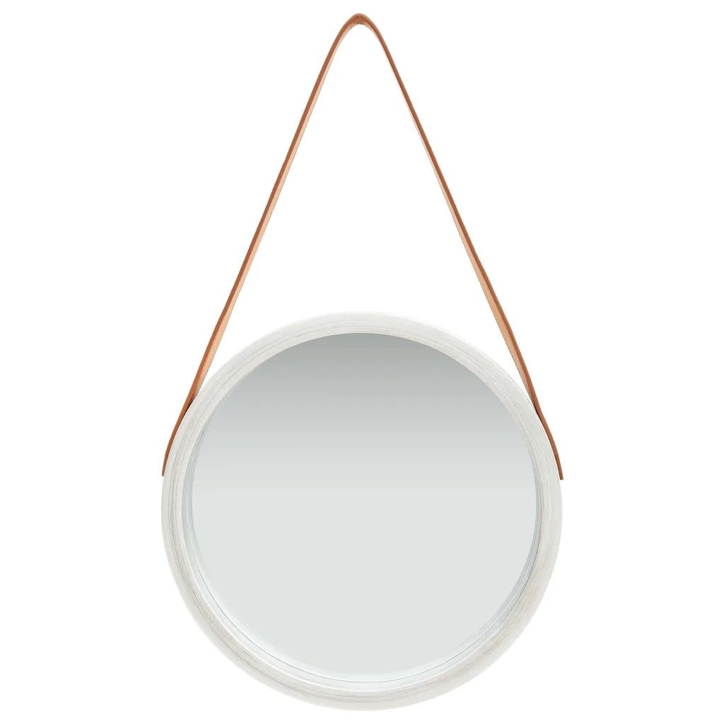 Specchio da Parete | Specchio decorativo con Cinghia 40 cm Argento