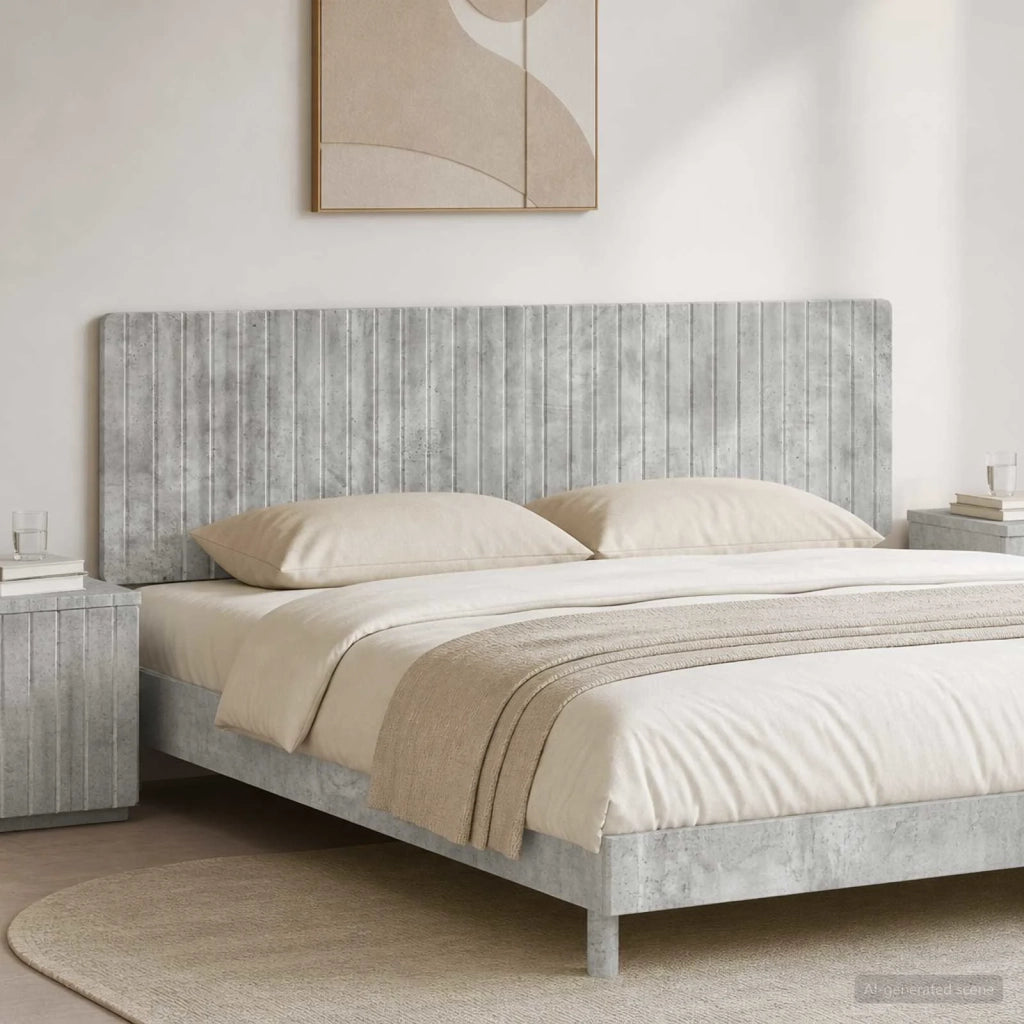 Testiera da Muro ZWOLLE Grigio Cemento Legno ingegnerizzato 896488