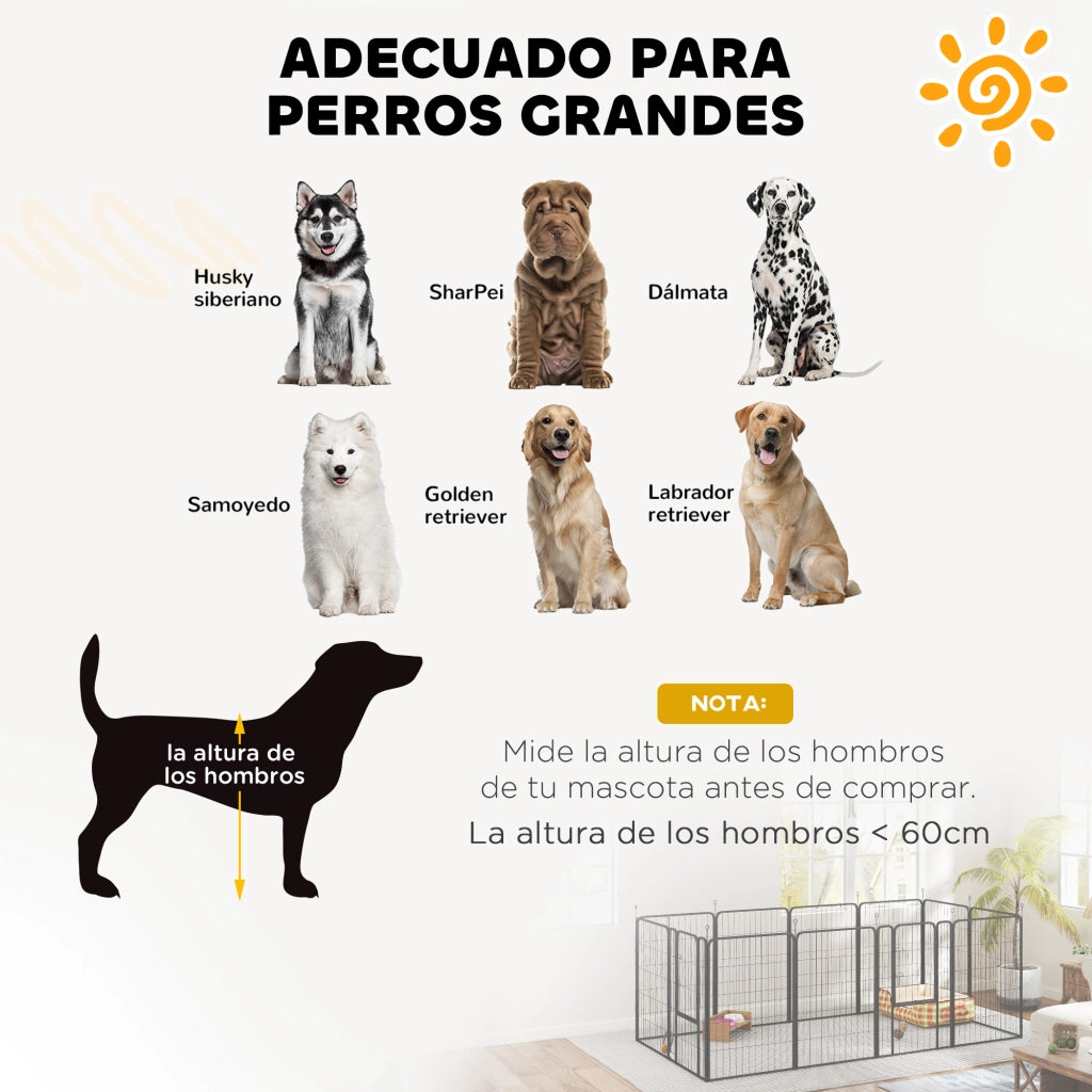 Recinto per Cani 12 Pannelli con Porte ¨C Minimal ¨C Nero 100 cm