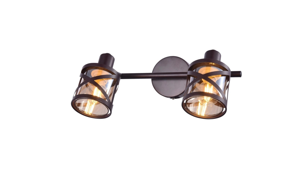 Faretto parete/soffitto industriale 2xE14 bronzo Rabalux 5336