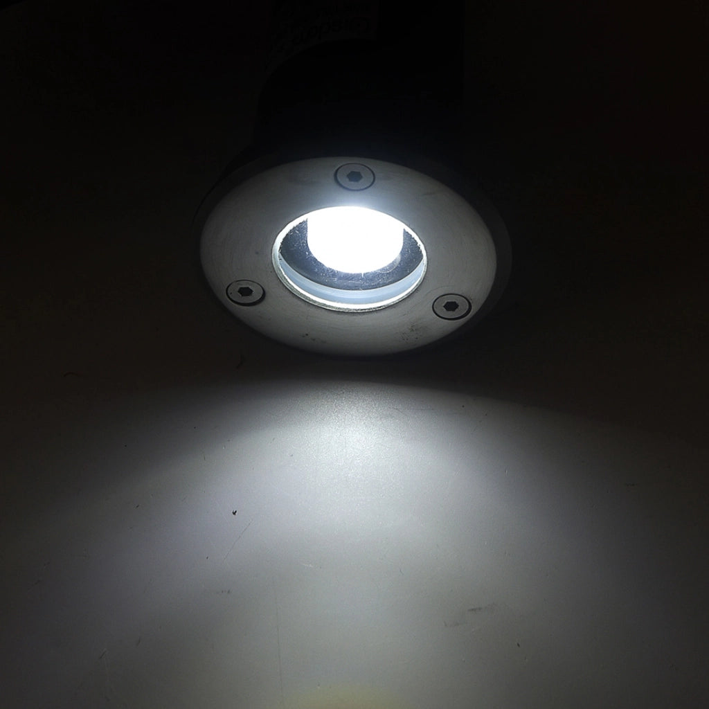 FARETTO LED SEGNAPASSO CALPESTABILE DA 1W LUCE FREDDA 6500K° - IDEALE PER VIALI GIARDINI E AMBIENTI ESTERNI CON GRADO DI PROTEZIONE IP65
