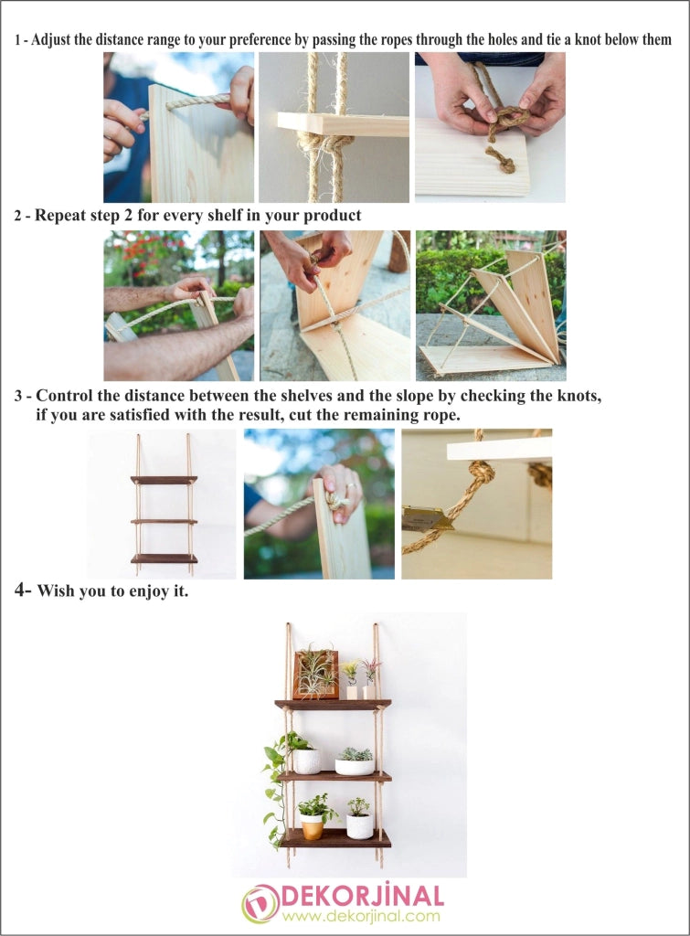 Corio, Mensola 3 Ripiani, 40x14x110h cm Marrone Noce