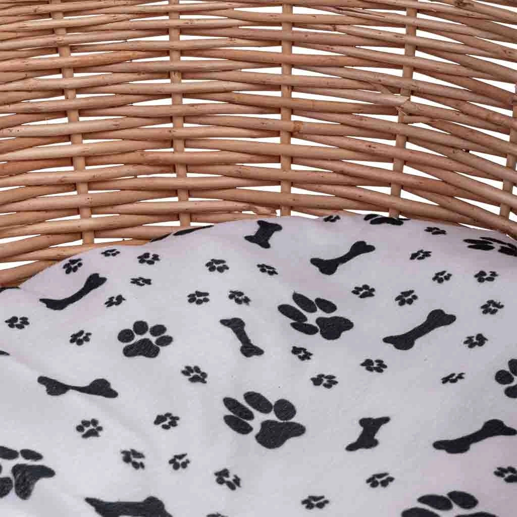 Cuccia in vimini per animali 80x50x15/23h cm