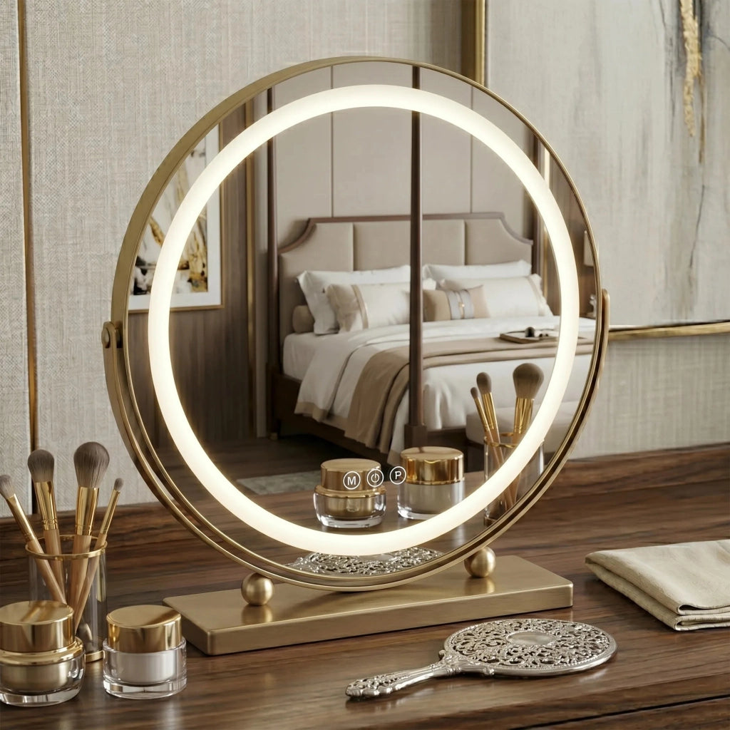 Specchio Led Make-up L.gold 40 Cm