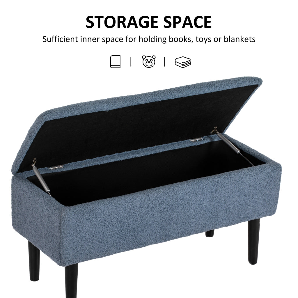 Divano con cassetti ¨C zephmum ¨C blu 95x38x45 cm