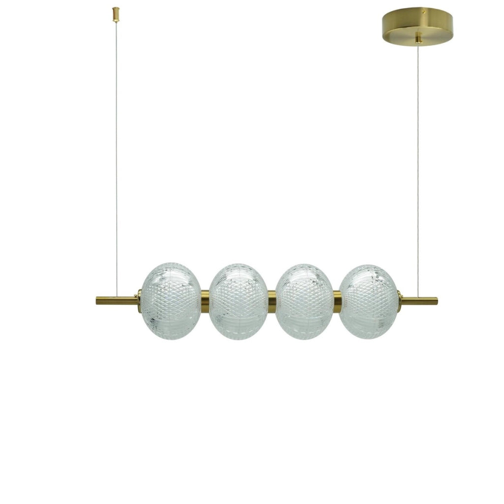 Lampada a sospensione LED Amerilla 4 luci oro IdeaLED