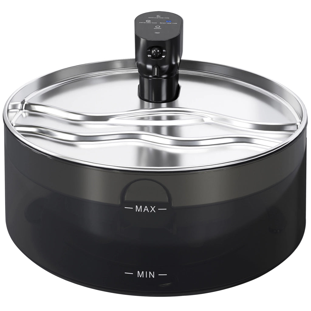 Fontana per Gatti 7L con Filtro a Carbone Attivo e LED ¨C Minimal ¨C Acciaio Inox 30.6x30.6x17.2 cm