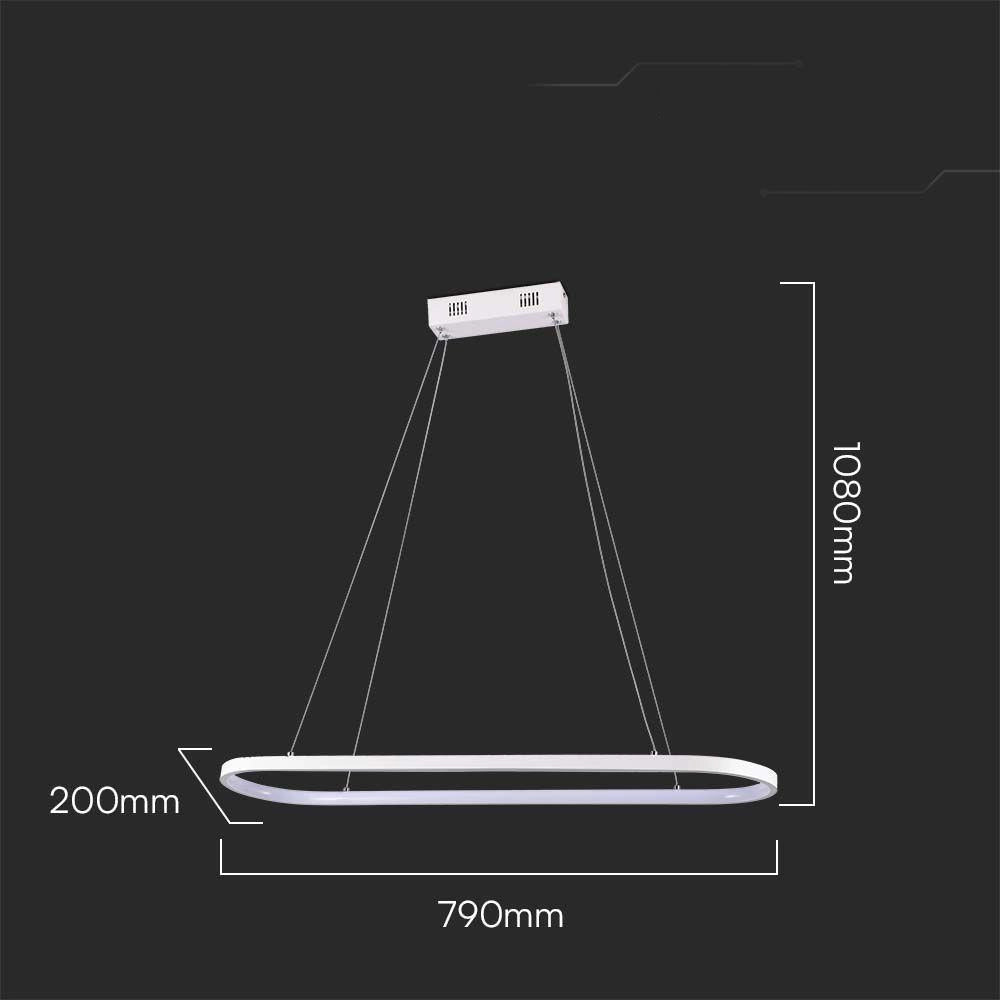 Lampada sospesa LED bianca 4000K 24W V-TAC VT-7825