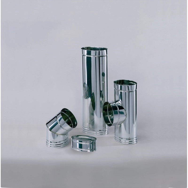 Canna Fumaria - Raccordo Braga 45° Monoparete  ACCIAIO INOX AISI 316  -Vari Diametri- ø200