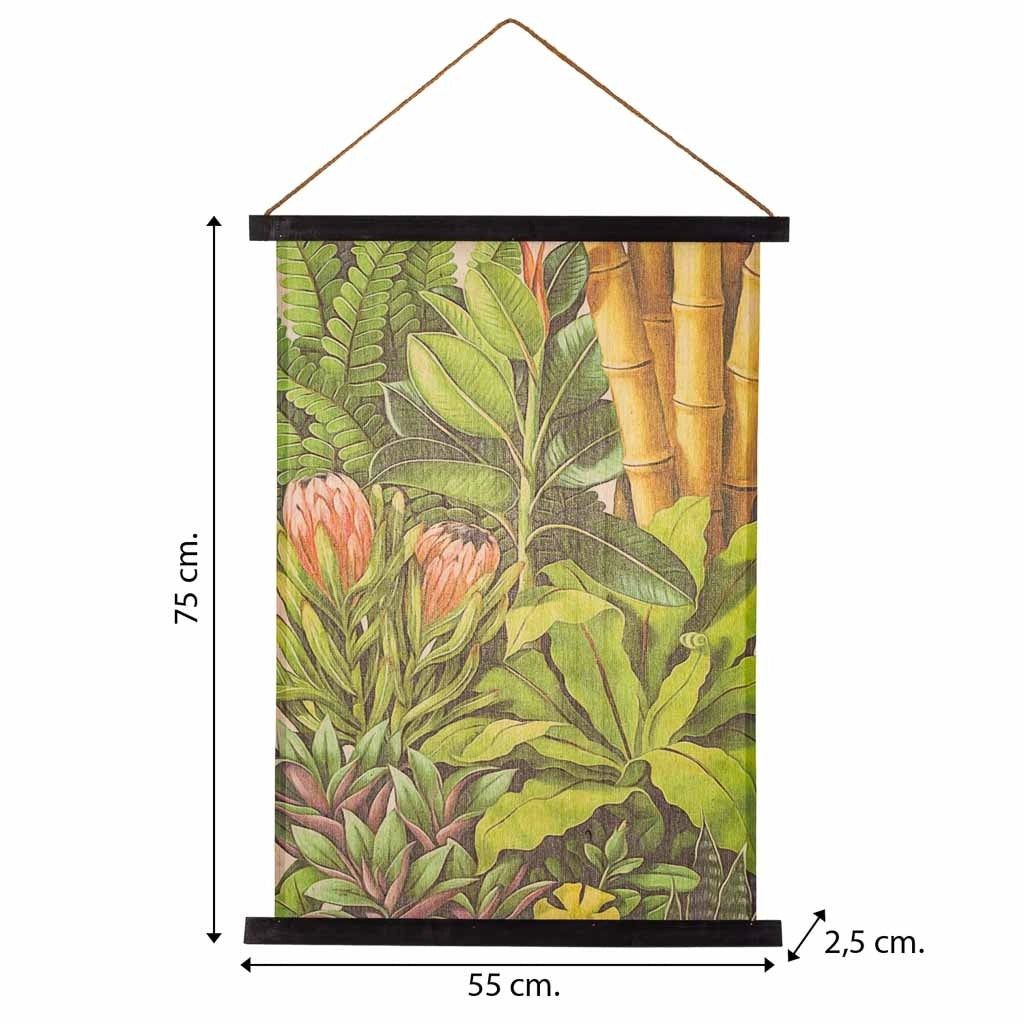 Tela in tessuto pergamena stampata 55x75x2,5h