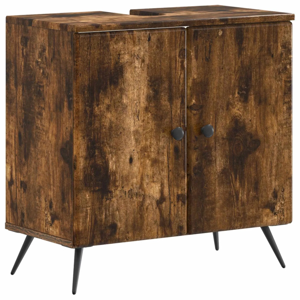 Set di Armadi da Bagno da 2 Pezzi BREDA Rovere Fumo 3418049