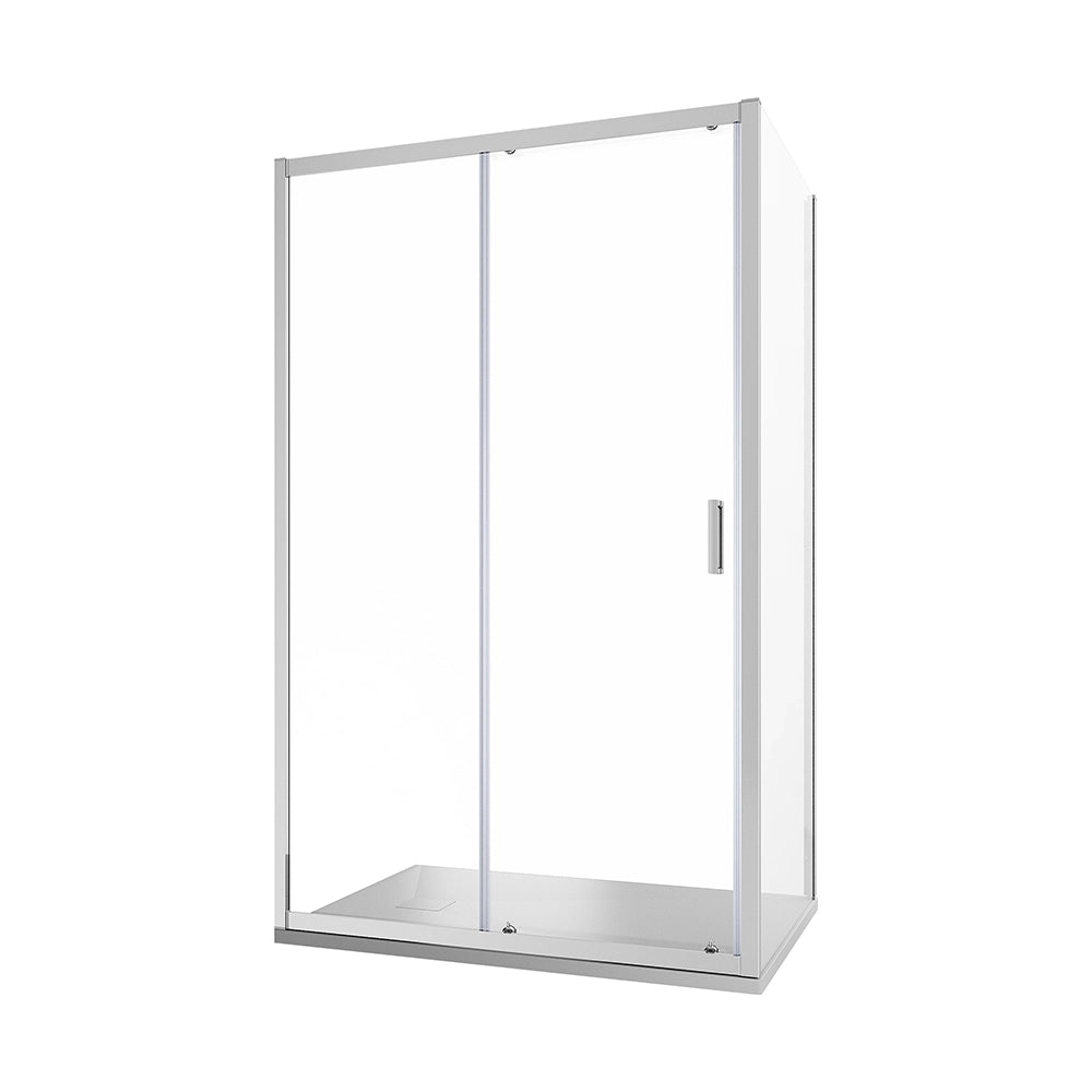 Box doccia 145x70 cm scorrevole vetro 6mm trasparente profili cromati h185 | Tonga