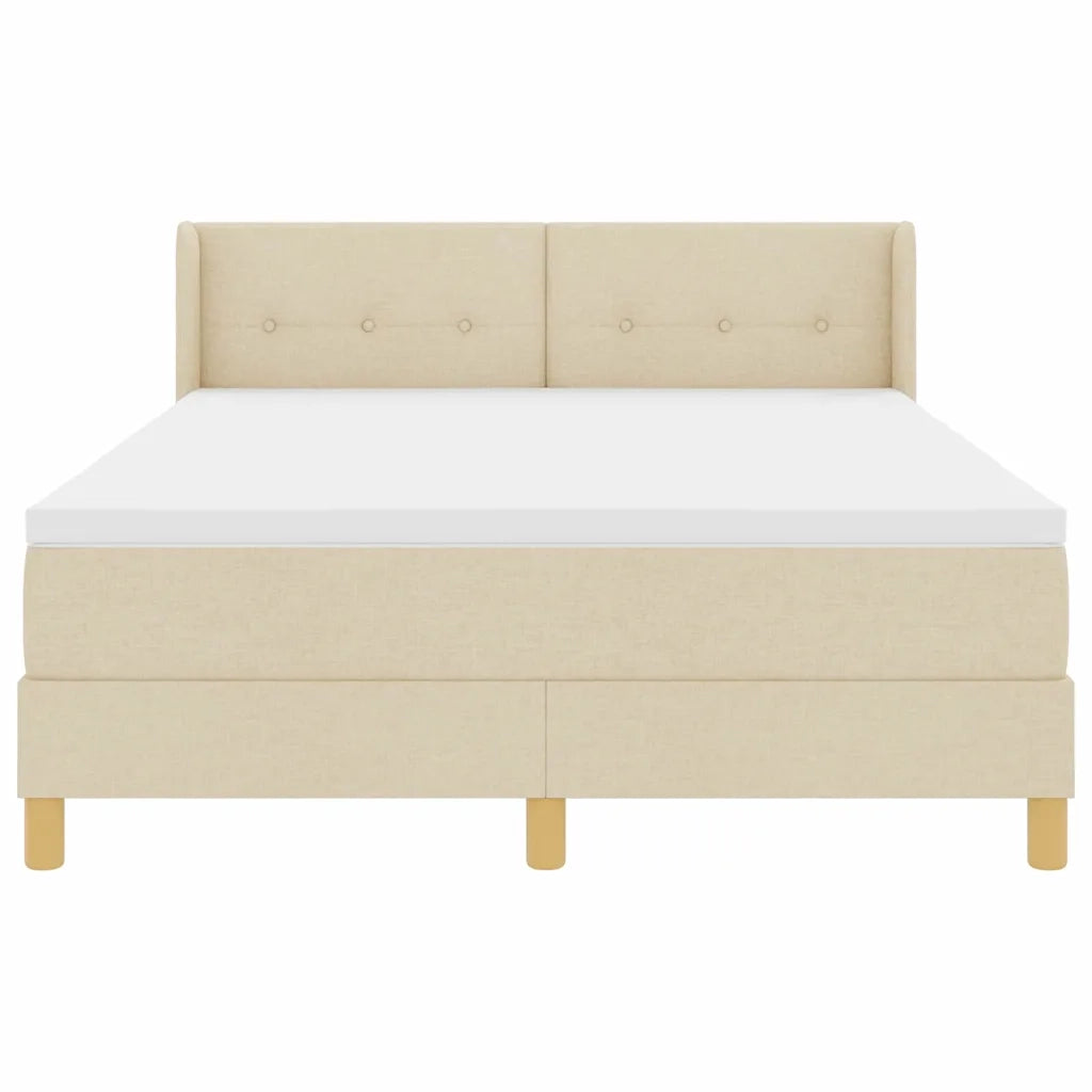 <strong>Letto a Molle< / strong> Crema 140 x 200 cm Tessuto