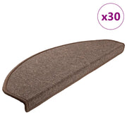 Tappetini per scale 30 pz 65x24x4 cm Marrone caffè Semicircolari Grandi 3365753