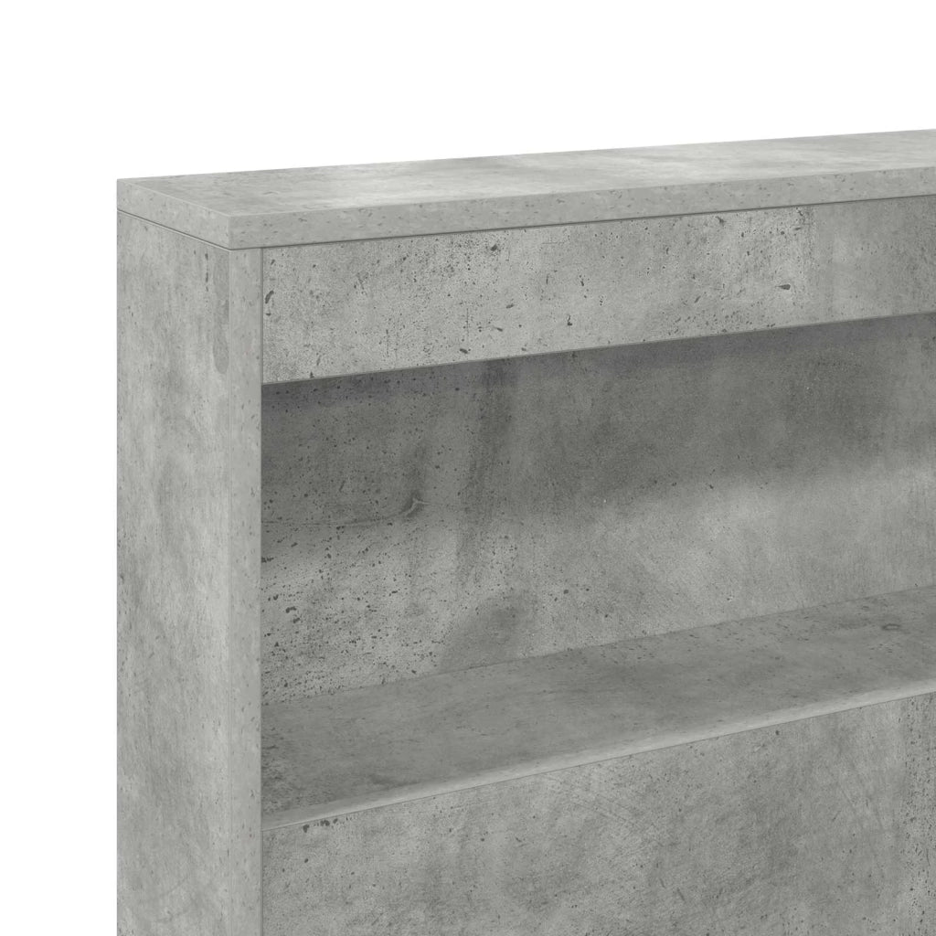 Testiera | Testata contenitore Grigio cemento 140 cm Legno multistrato