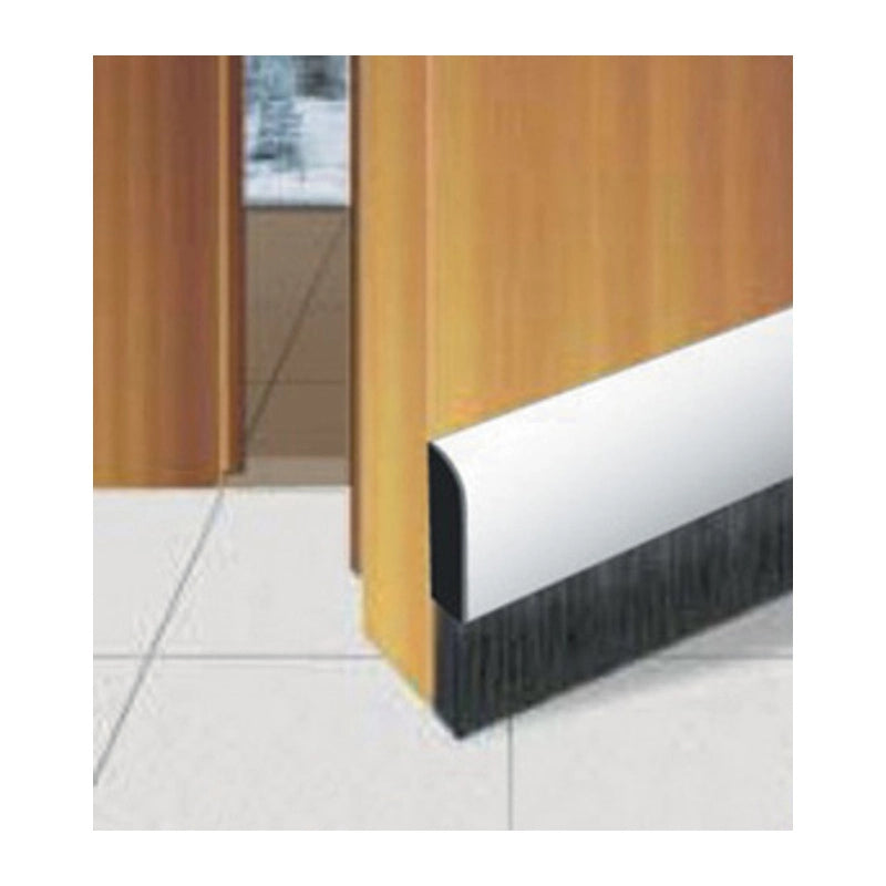 PARAPORTA CON SPAZZOLA A MOLLA PVC 1 M BIANCO- 12,0 pz