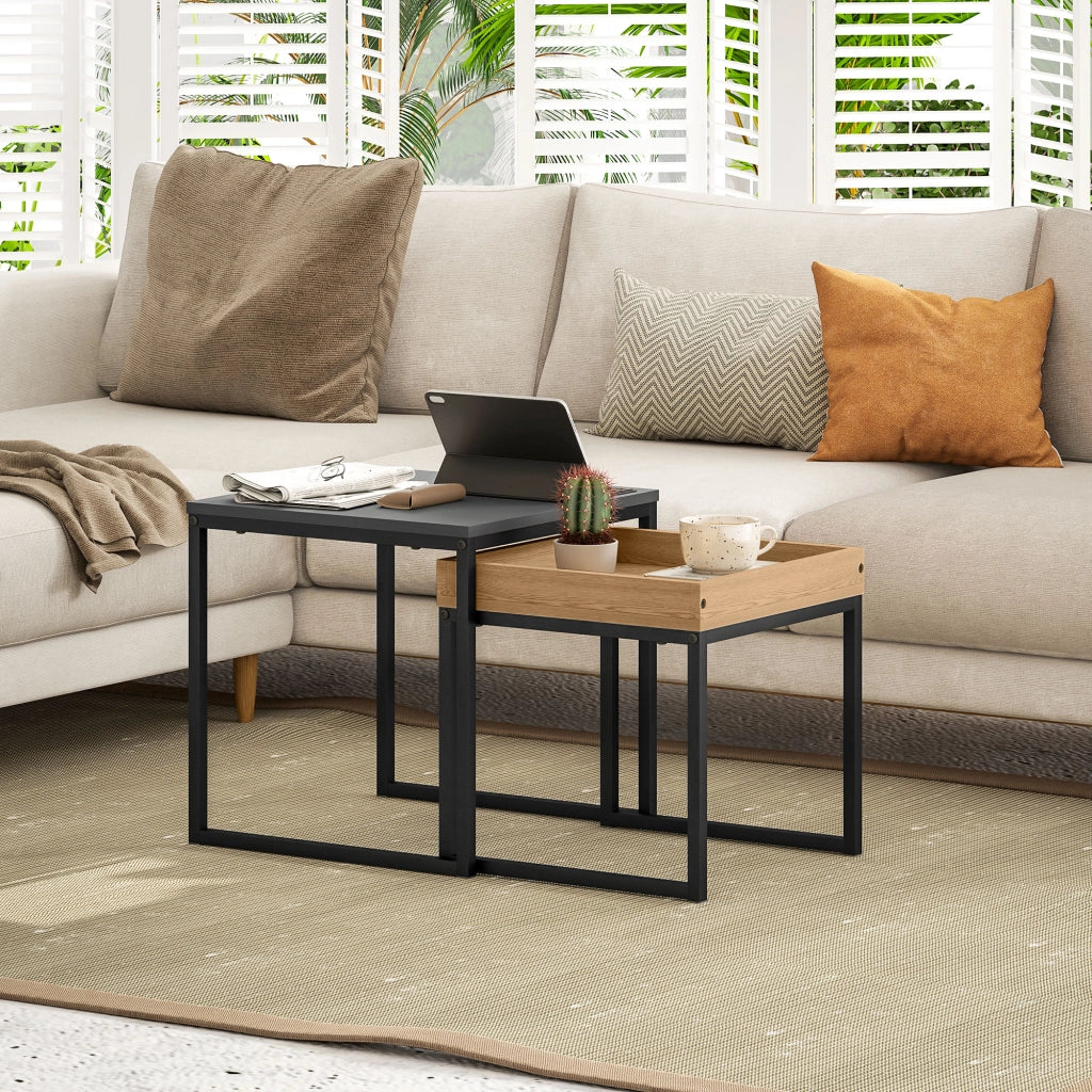 Tavolino da caff¨¨ ¨C Minimal ¨C nero e rovere