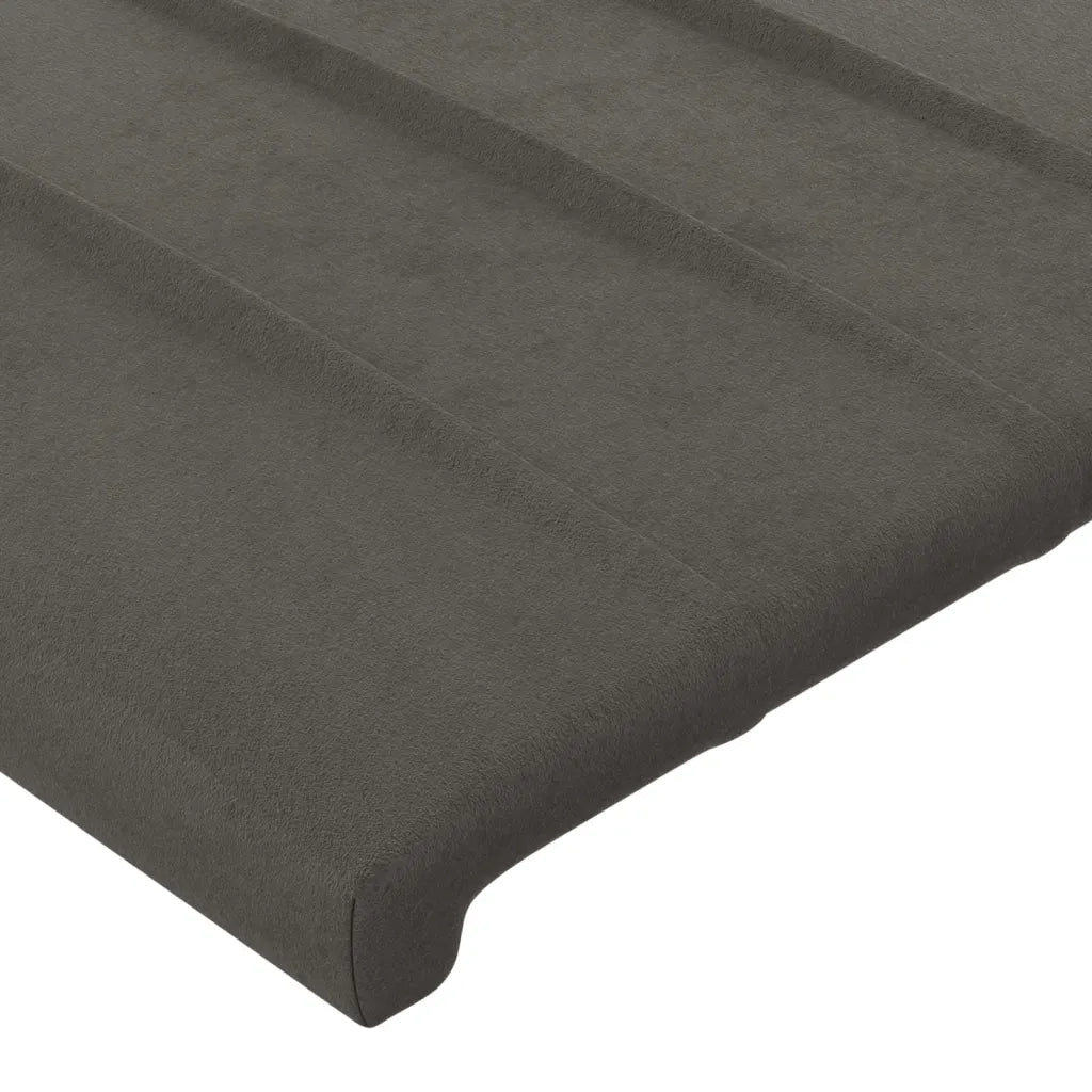 Testiera | Testata ad Orecchio GrigioScuro 203x23x118/128cm in Velluto