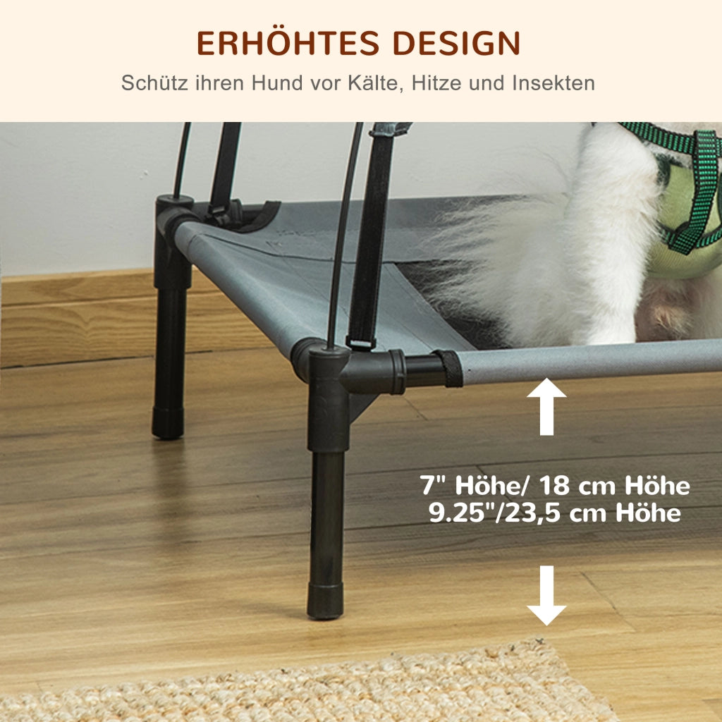 Cuccia per Cani con Baldacchino ¨C Minimal ¨C Grigio 61x46x62 cm