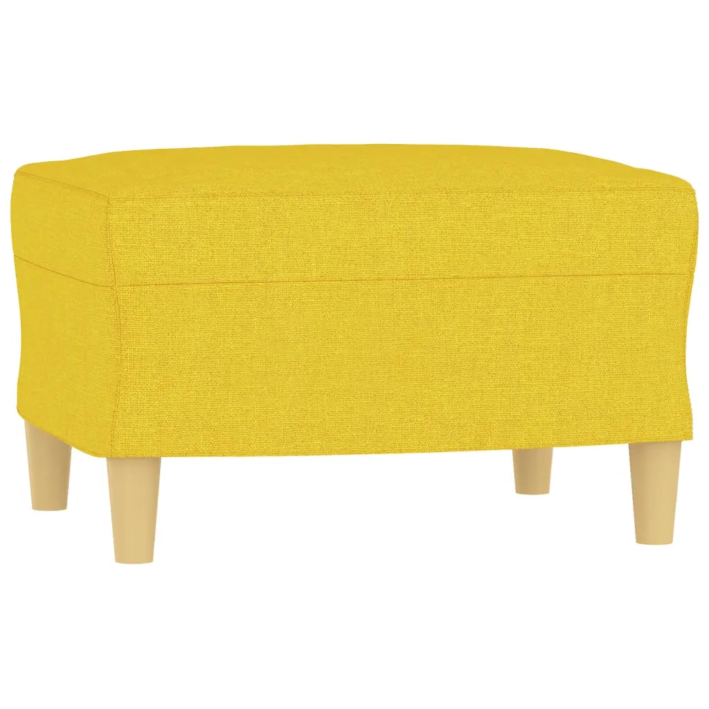 Set di Divani 3 pz con Cuscini Giallo Chiaro in Tessuto 3202115