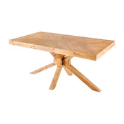 Table LOVARK – Rettangolare 160 cm – Legno massiccio di pino – Stile rustico
