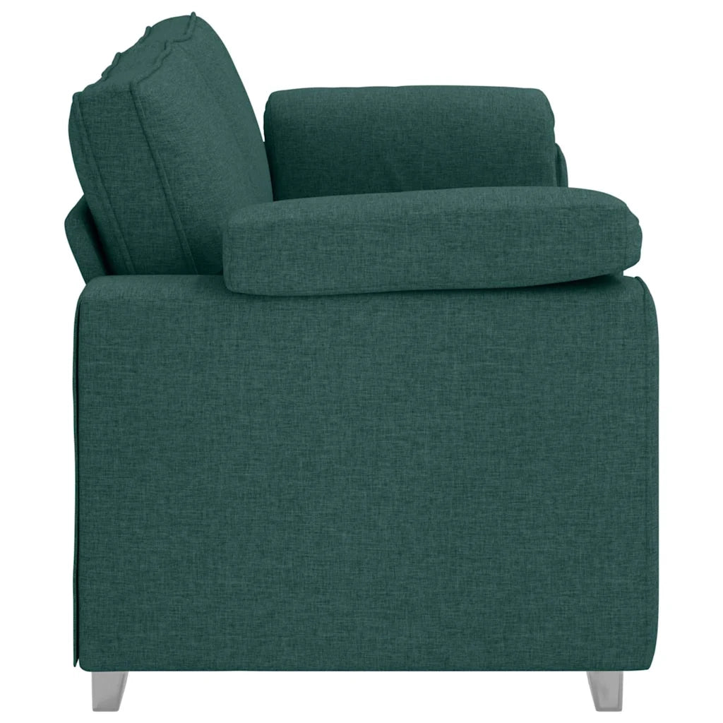Divano 3-Persone Verde Scuro 220 cm Tessuto 4105242