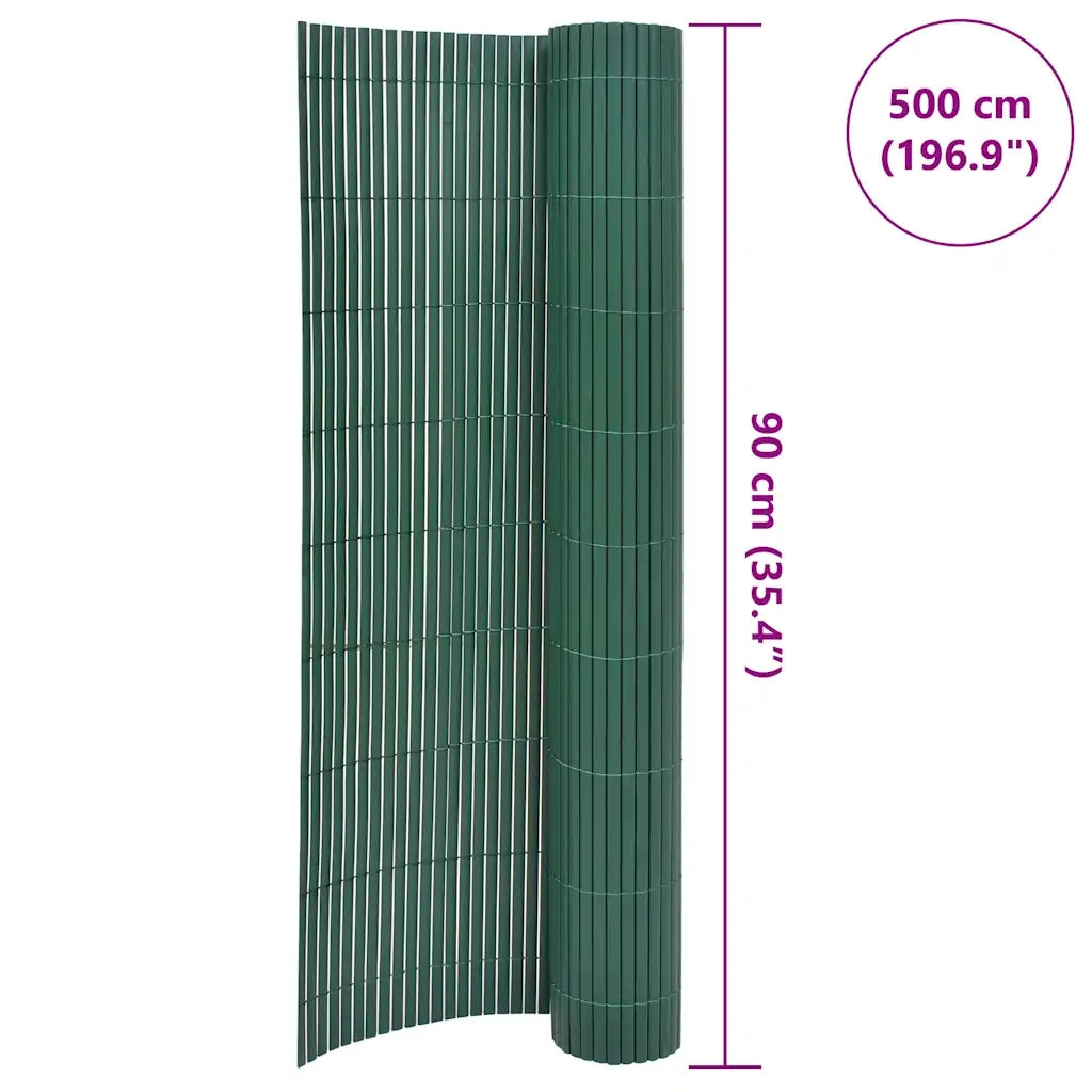 Recinzione da Giardino | Recinzione da cortile a Doppio Lato in PVC 90x500 cm Verde