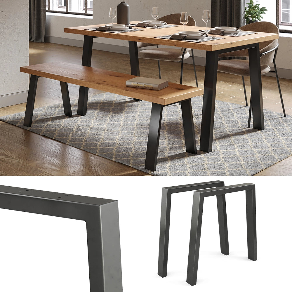 Vicco Gambe per tavolo Nero 75 x 72 cm A forma di U