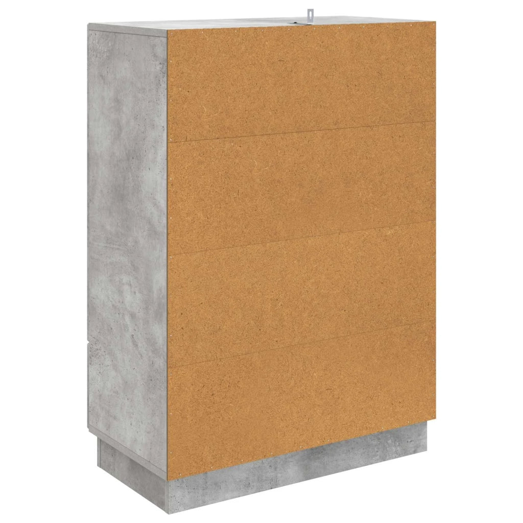 Credenza | Madia | Buffet da pranzo | Armadio da pranzo Grigio Cemento 66 x 34,5 x 92 cm Legno ingegnerizzato