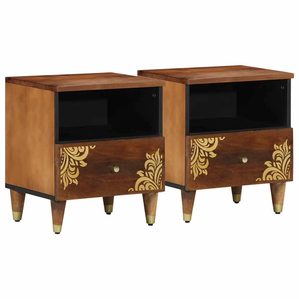 Armadio da Notte 2 pcs Marrone miele 40 x 33 x 46 cm 4018743