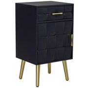 Comodino in legno nero 40x35x71h cm