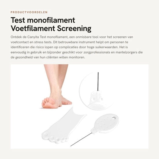 Strumento di screening a monofilamento 10g - Test di contatto con il piede - Test di stress - Compatto - Leggero - Screening del piede