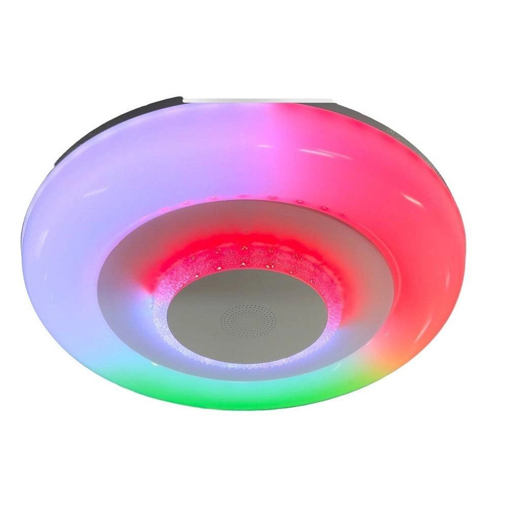 Trade Shop - Plafoniera Soffitto Luce Led Rgb Bluetooth Cassa Telecomando Dimmerabile C44-rgb-o -