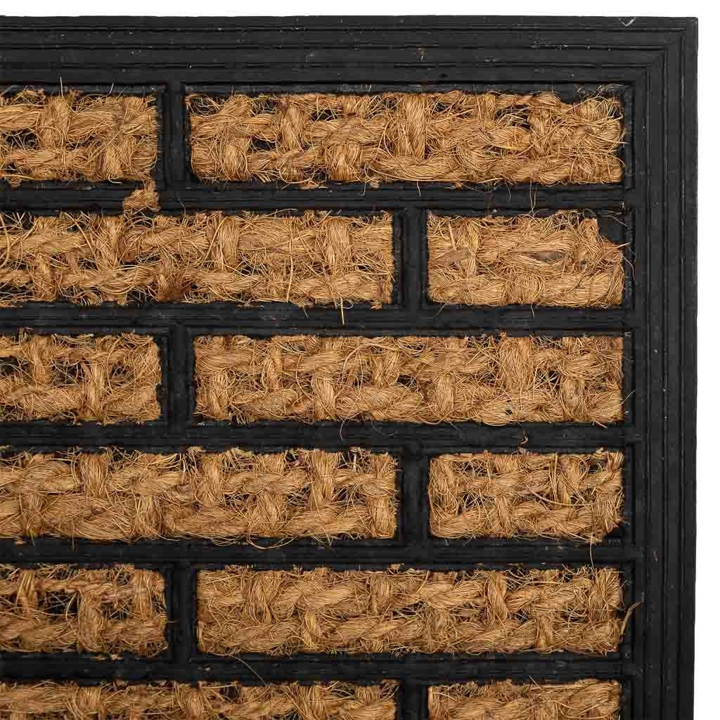 Zerbino in fibra e gomma marrone 60x40x0,7